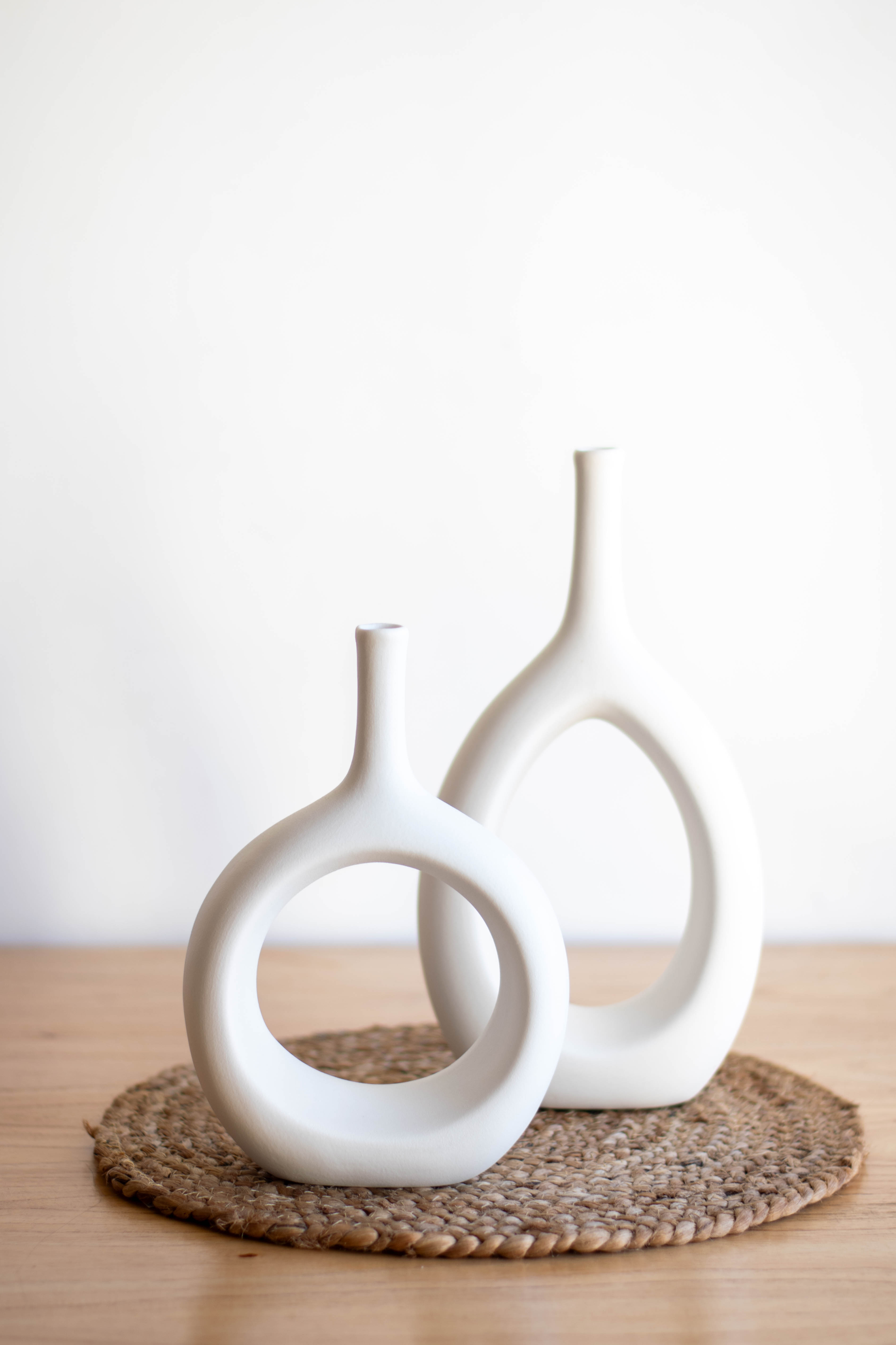 Florero Linea Santorini white (GRANDE)