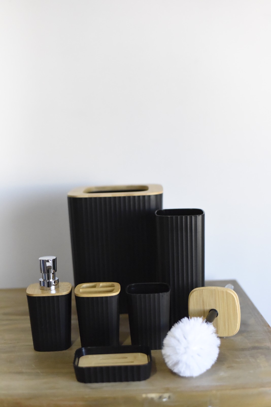 Set de baño x seis piezas linea Black