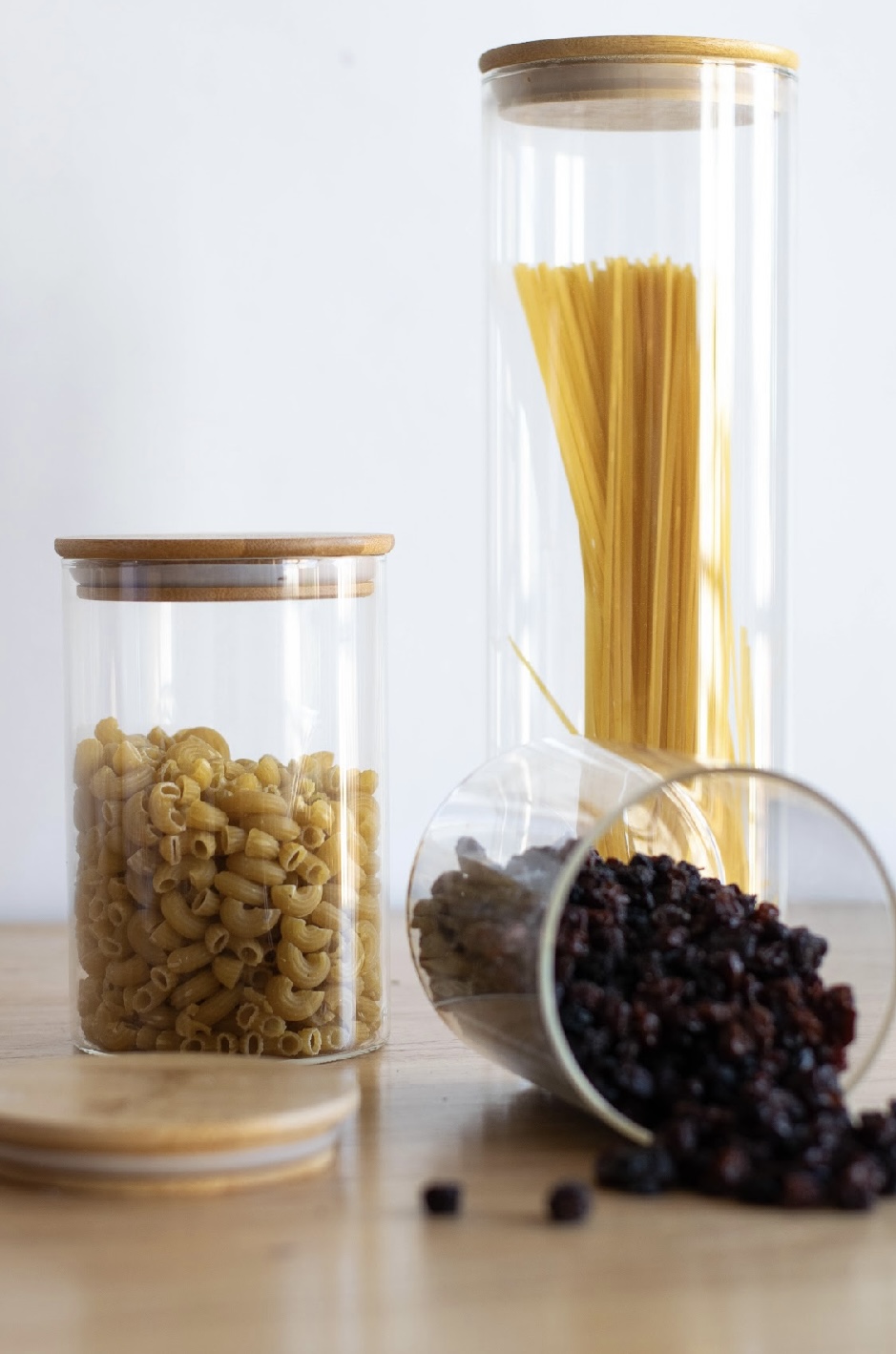 Frasco de vidrio - tapa madera Hermetico 1900ml