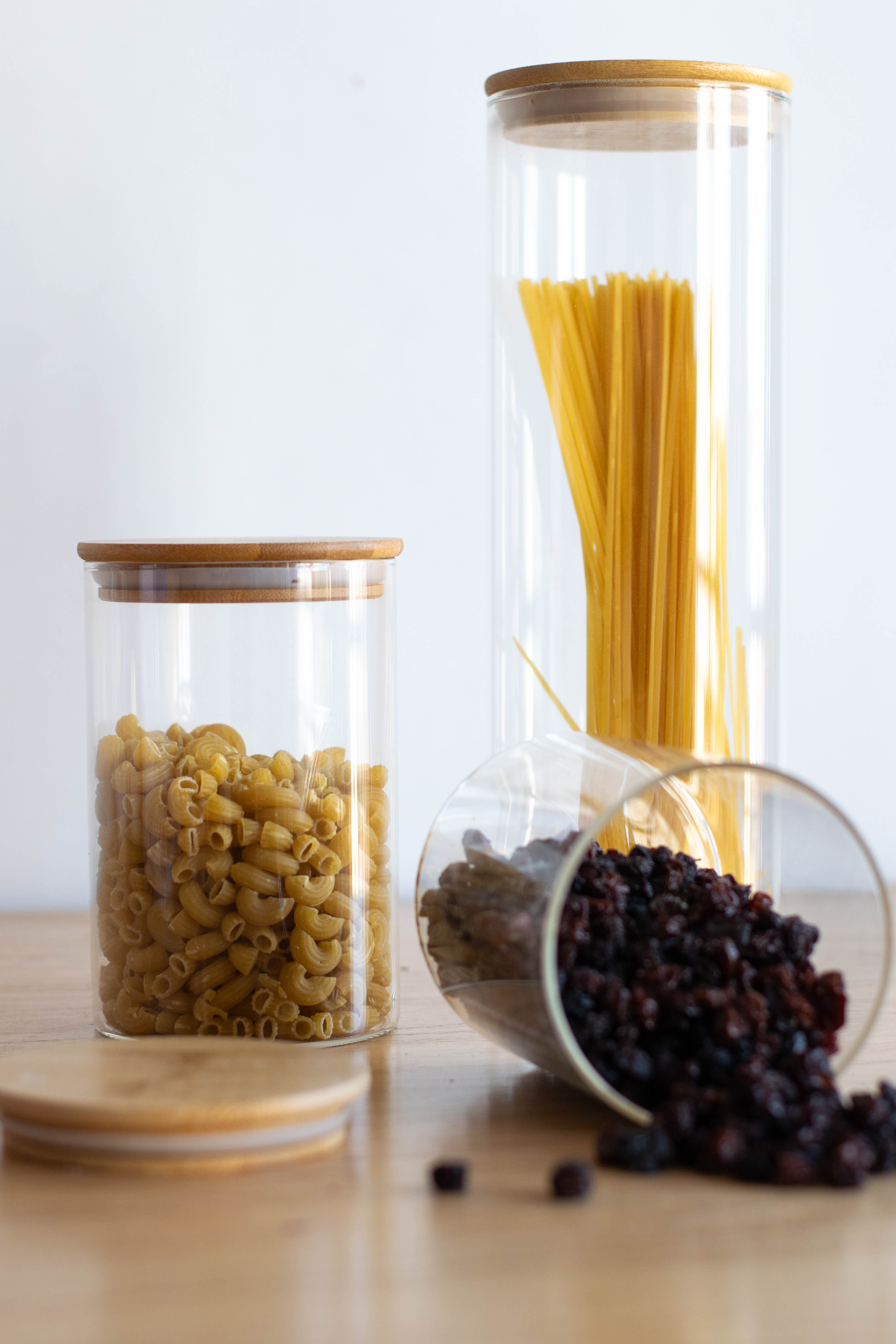 Frascos herméticos redondos t/bambú 900 ml